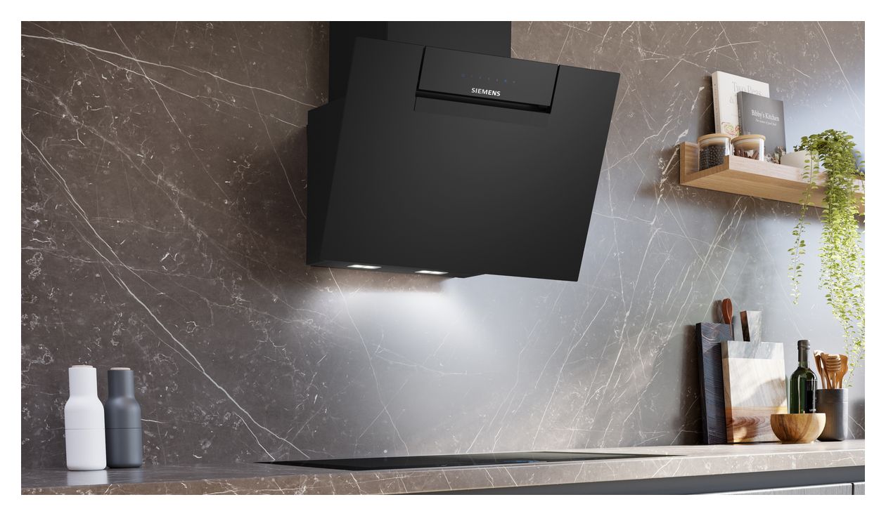 iQ300 LC67KFN60 Abluft/Umluft Dunstabzugshaube/Esse Wand 60 cm (Schwarz) 