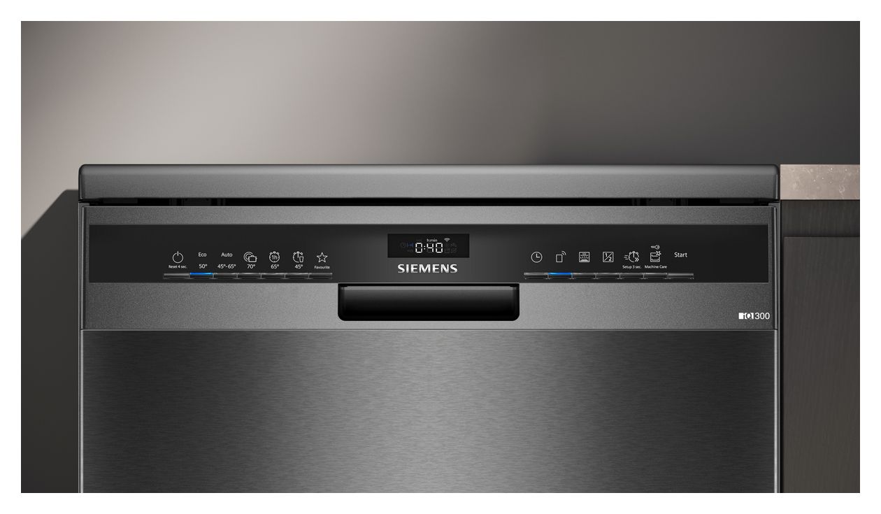 iQ300 SN23EC03ME 60 cm Geschirrspüler freistehend Sehr leise 14 Maßgedecke aquaStop Funktion Wärmetauscher/EfficientDry 