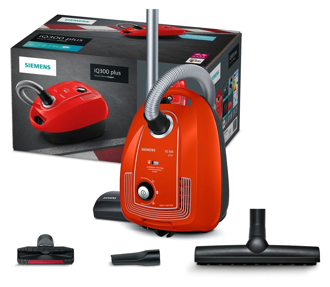 iQ300 VSP3AAAA Limited Edition Bodenstaubsauger mit Staubbeutel 750 W Hygienefilter  (Rot) 