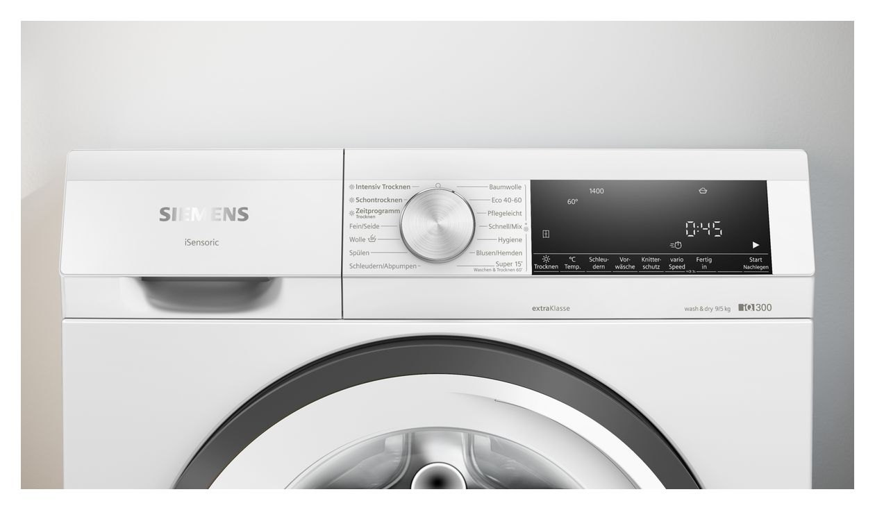 iQ300 WN34A191 9 kg 5 kg Waschtrockner 1400 U/min 