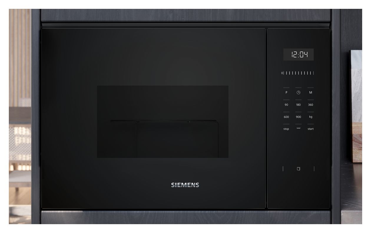 iQ500 BE555LMB1 Einbau-Mikrowelle 900 W Größe: mittel 5 Stufen Grill (Schwarz) 