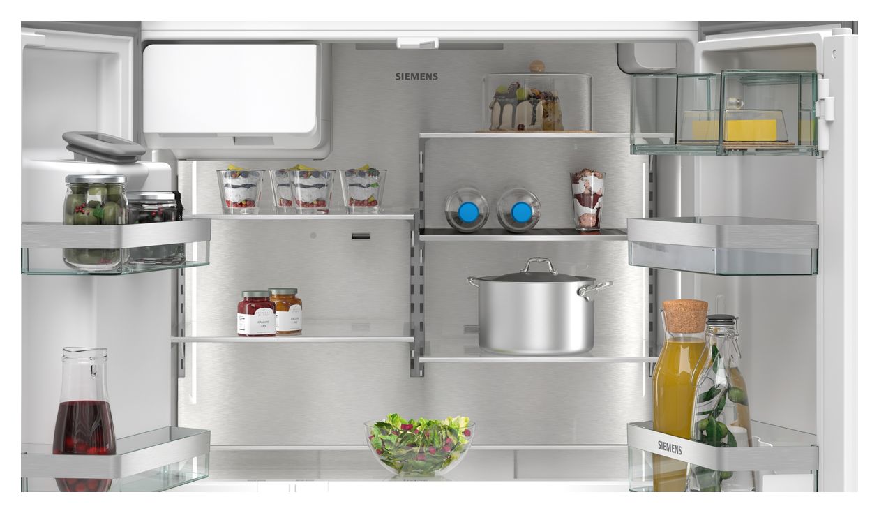 iQ500 KF96DAXEA Side-by-Side Kühl-/ Gefrierkombination 375 l / 199 l 327 kWh NoFrost 1830 mm x 905 mm  (Schwarz, Edelstahl) 
