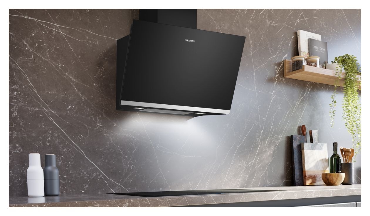 iQ500 LC81KAN60 Abluft/Umluft Dunstabzugshaube/Esse Wand 80 cm (Schwarz, Edelstahl) 
