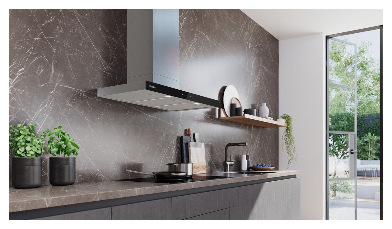 iQ500 LC97BDN30 Abluft/Umluft Dunstabzugshaube/Esse Wand 90 cm (Edelstahl) 