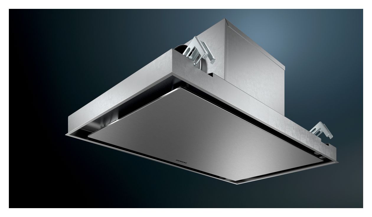 iQ500 LR97CAQ50 Abluft/Umluft Dunstabzugshaube/Esse Decke 90 cm (Schwarz, Silber) 