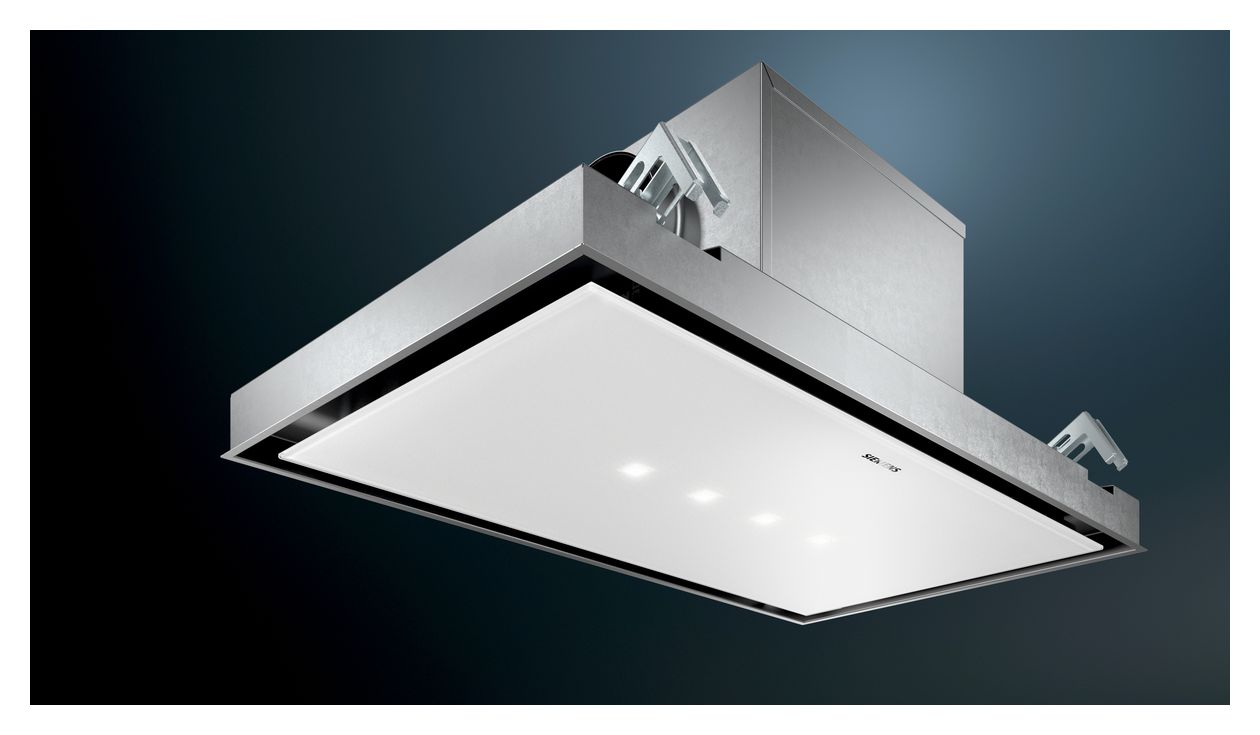 iQ500 LR97CBS20 Abluft/Umluft Dunstabzugshaube/Esse Decke 90 cm (Schwarz, Weiß) 