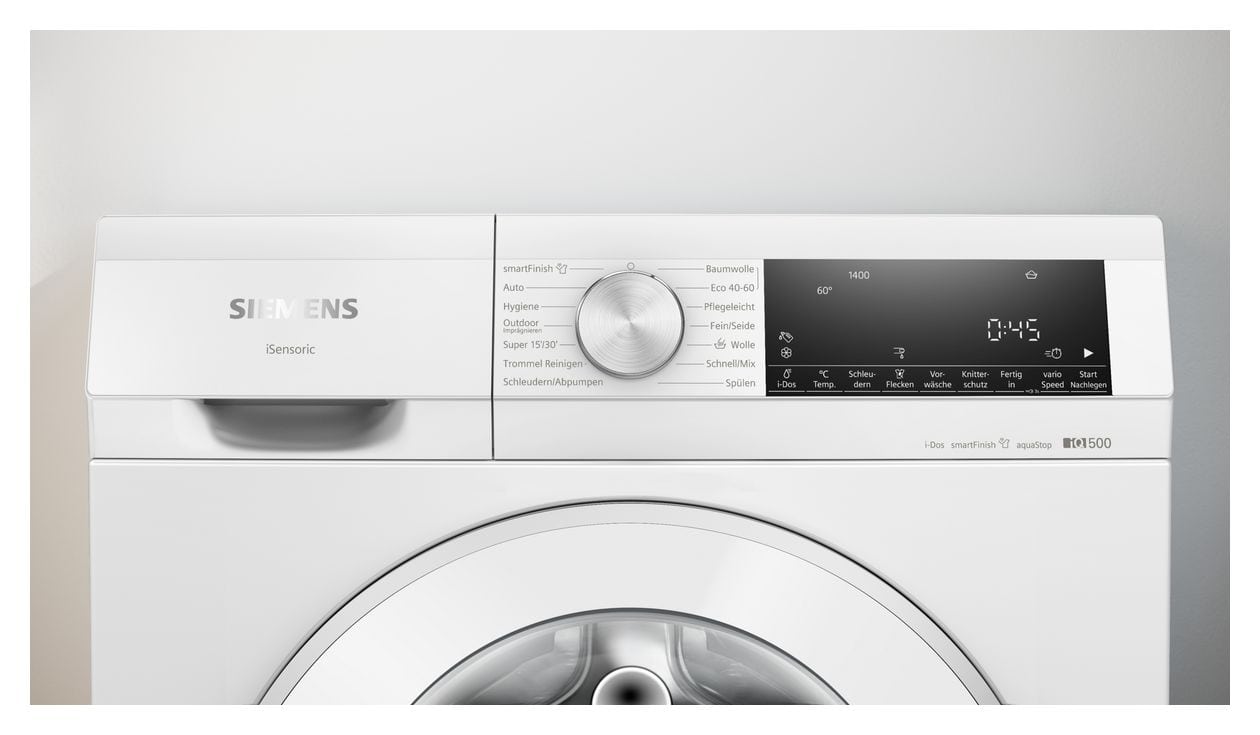 iQ500 WG44G2F1EM 9 kg Frontlader Waschmaschine 1400 U/min aquaStop Funktion 