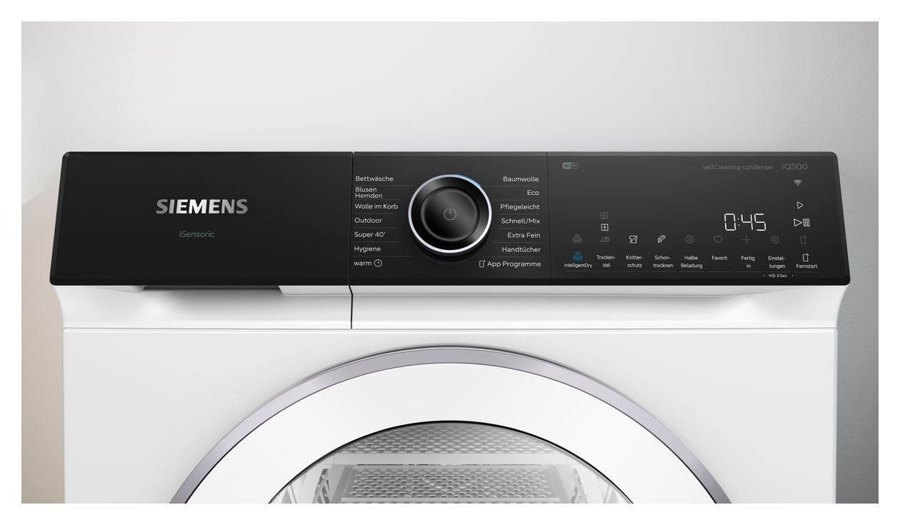 iQ500 WQ45H2B90 Wärmepumpen Trockner Frontlader AutoClean 