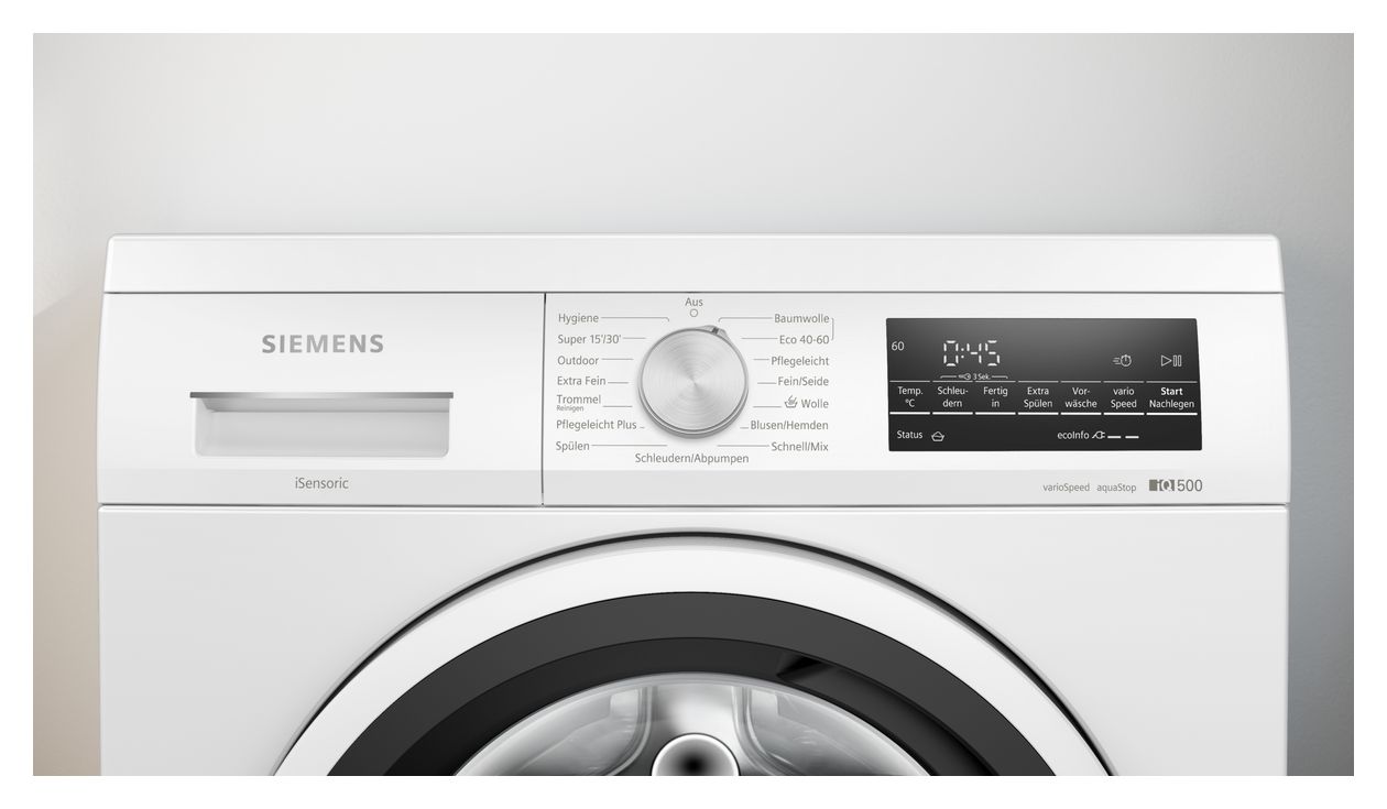 iQ500 WU14UT42 9 kg Frontlader Waschmaschine 1400 U/min aquaStop Funktion 