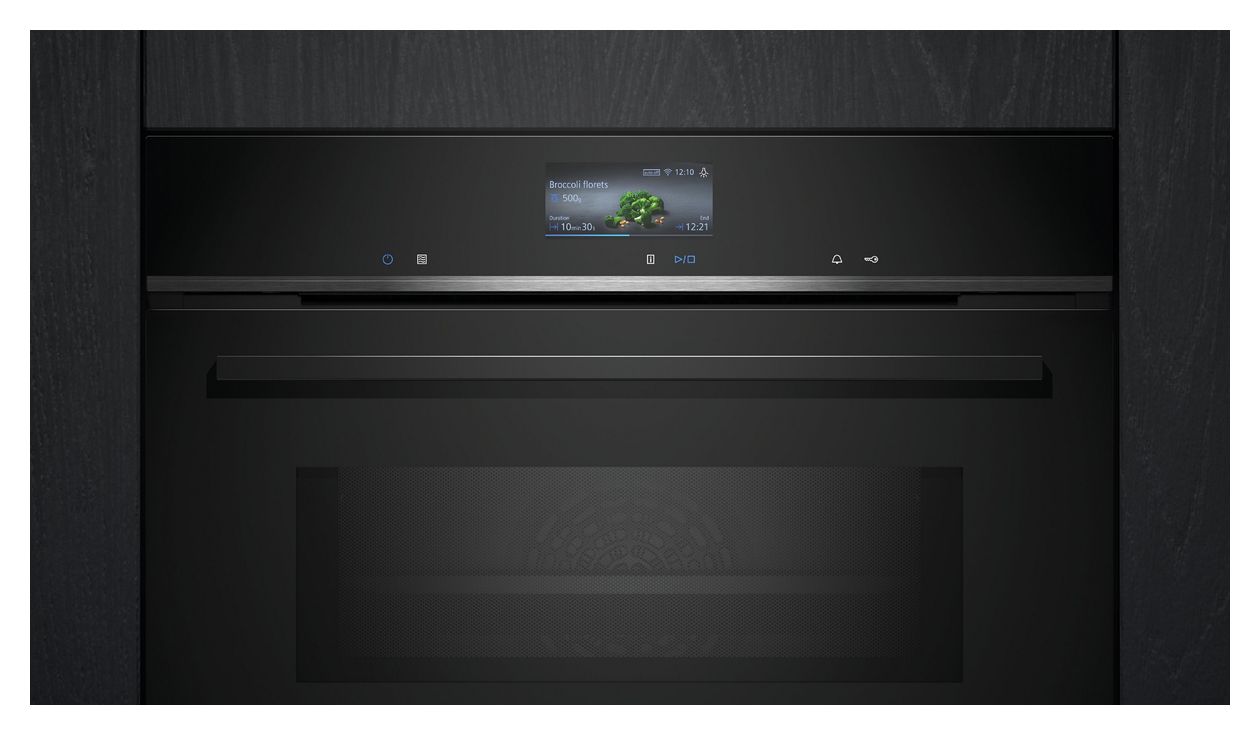 iQ700 CM776GMB1F Einbaubackofen kompakt AutoClean Mikrowelle 