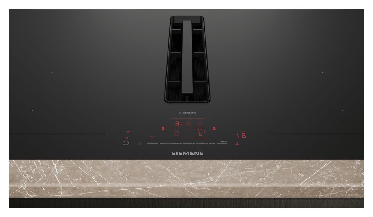 iQ700 EX80BHL26E autarkes 80 cm Induktionskochfeld 4 Kochzonen mit integriertem Dunstabzug 