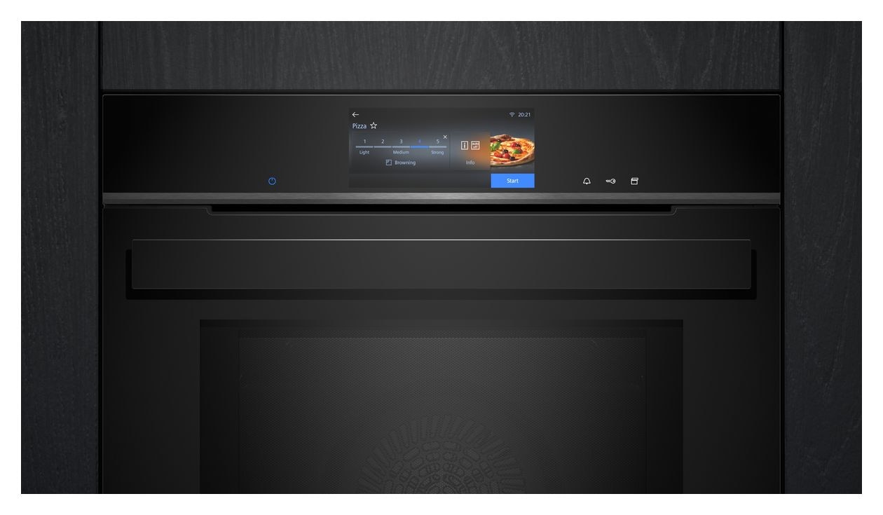 iQ700 HS938GEB1 Einbaubackofen groß Dampfgaren AutoClean (Edelstahl, Schwarz) 