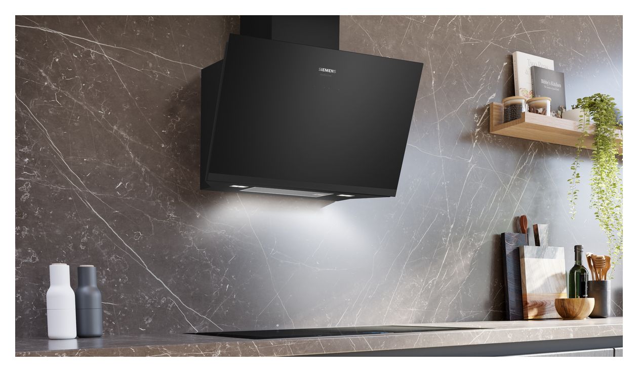 iQ700 LC81KAN65 Dunstabzugshaube Wand 80 cm Abluft/Umluft (Schwarz/Edelstahl) 