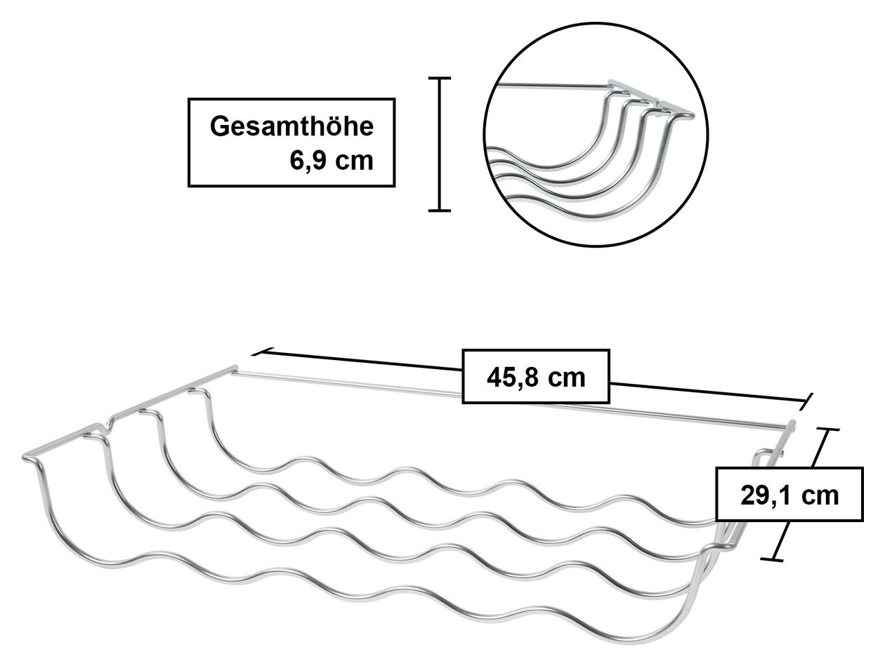 KS10Z030 Flaschenablage für Standgeräte Chrom 