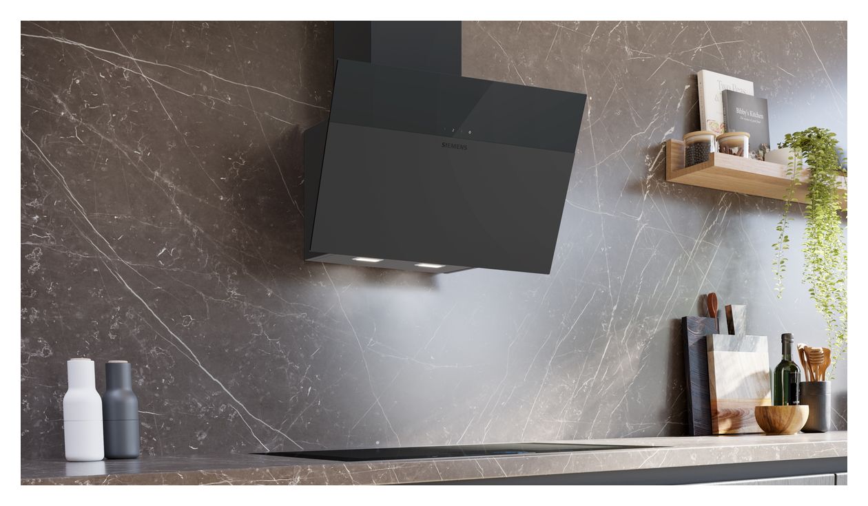 iQ300 LC65KDFDK Dunstabzugshaube Wand 60 cm Abluft/Umluft (Schwarz) 