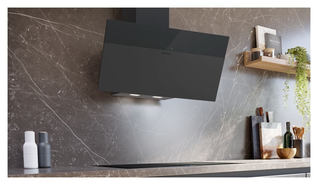 LC85KDFDK Dunstabzugshaube Wand 80 cm Abluft/Umluft (Schwarz) 