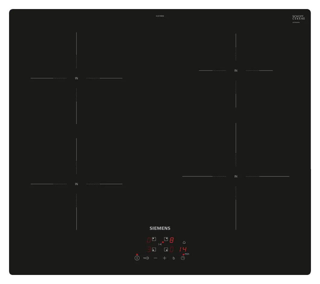 PQPOWER73I (HB271ABB3 + EU611BEB6E) Backofen-Set groß AutoClean activeClean mit autarkem 60 cm Induktions Kochfeld 