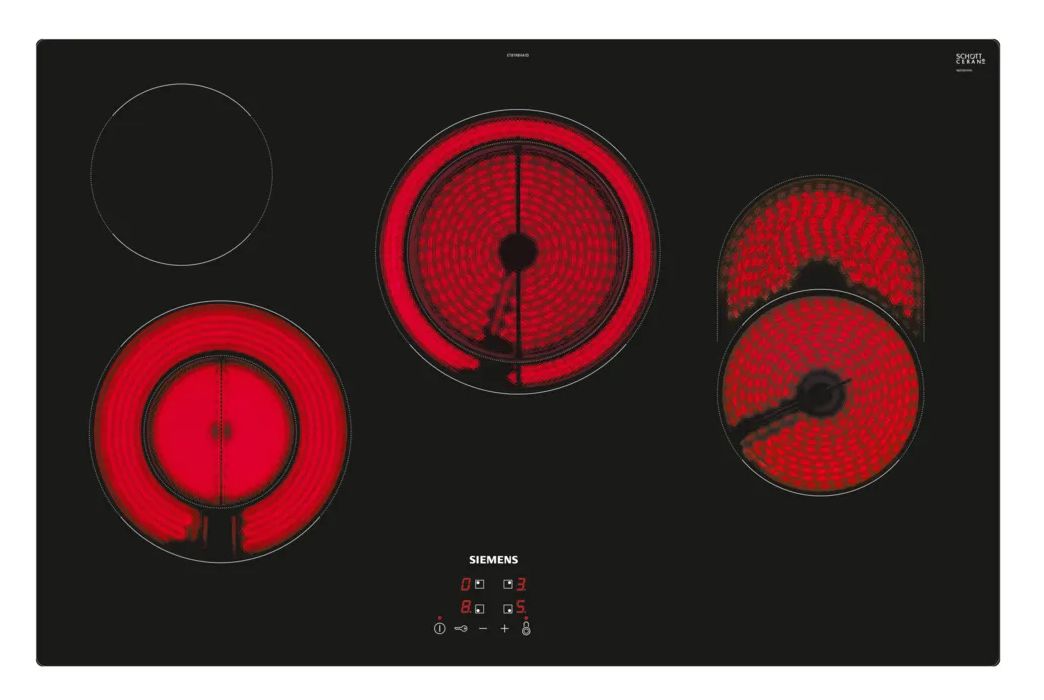 PQPOWER75K (HB271ABB3 + ET81RBHA1D) Backofen-Set groß AutoClean activeClean mit autarkem 80 cm Glaskeramikkochfeld Kochfeld 