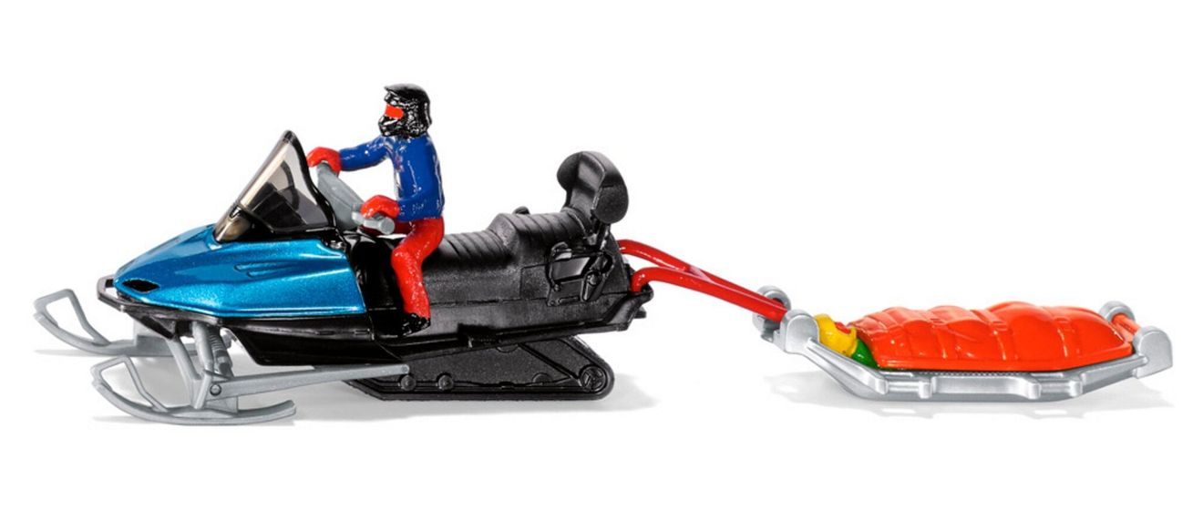 Snowmobil mit Rettungsschlitten 