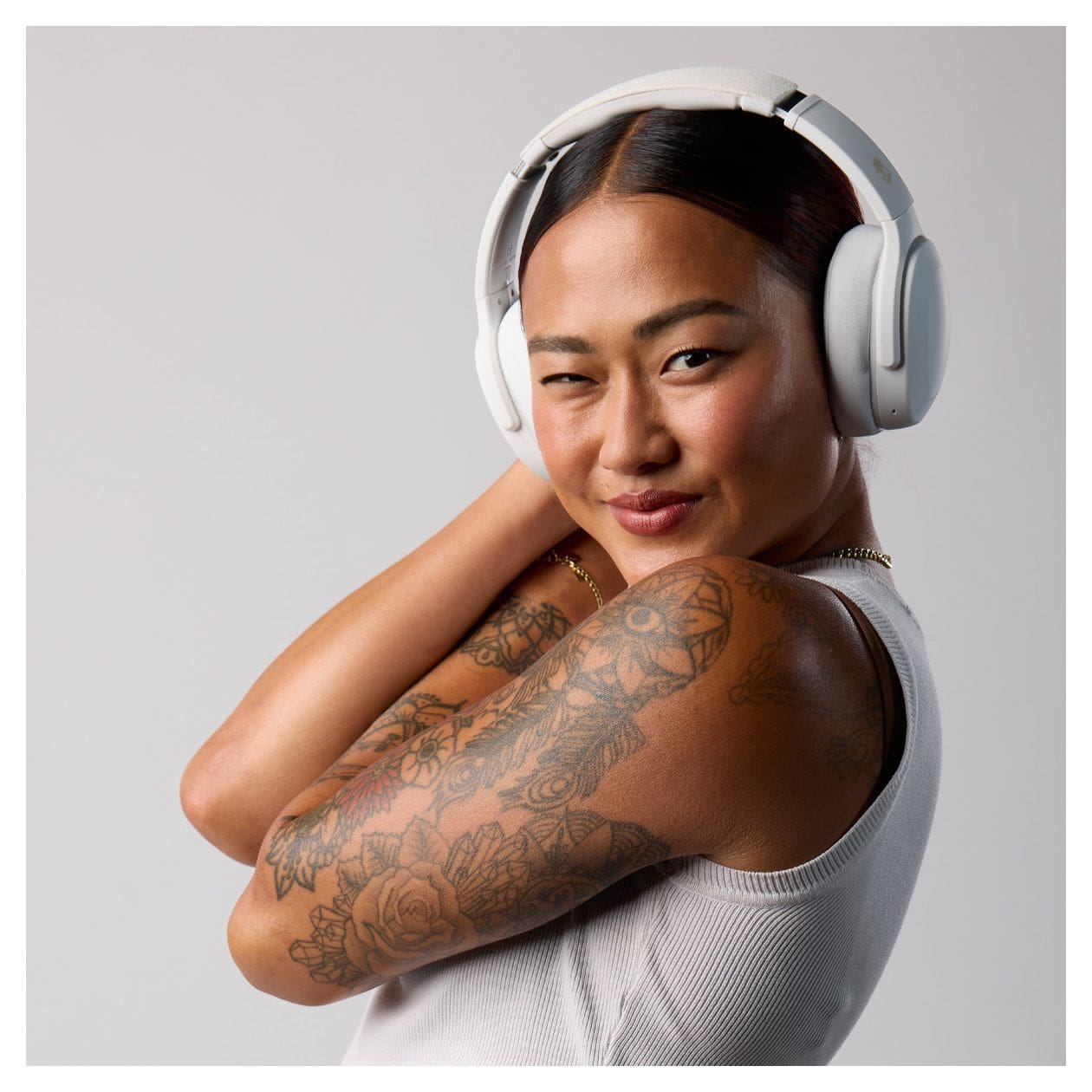 Crusher Evo Over Ear Bluetooth Kopfhörer kabelgebunden&kabellos USB Typ-C  (Weiß) 