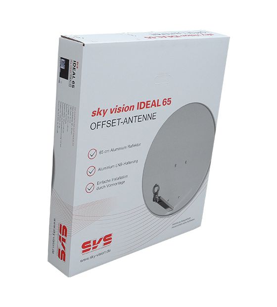 Ideal 65 Aluminium Sat-Spiegel  (Weiß) 