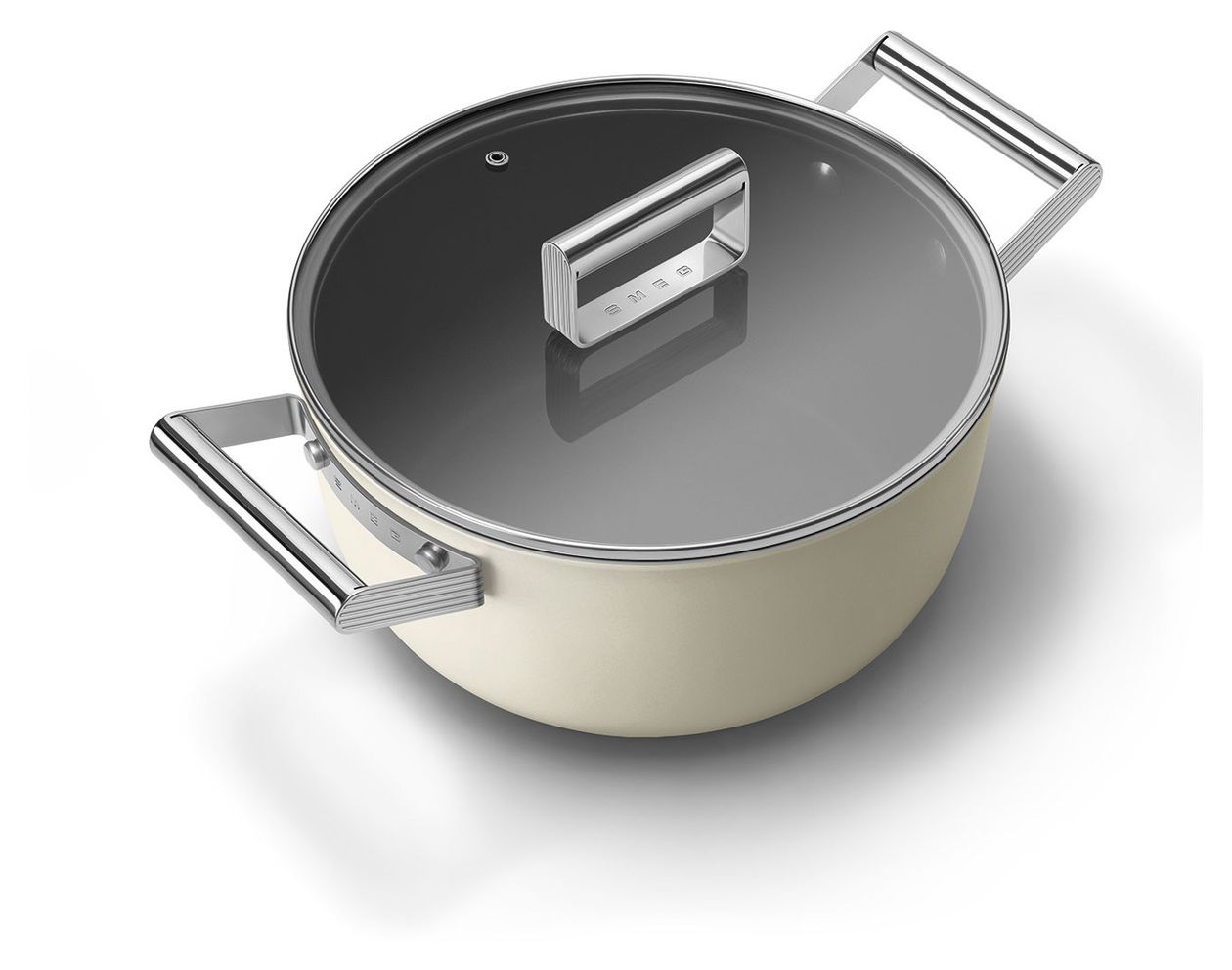 CSF2412CRM Schmortopf 50's Style 24 cm Keramik beschichtet  für alle Herdplatten und Backöfen bis 250° mit Glas-Deckel 