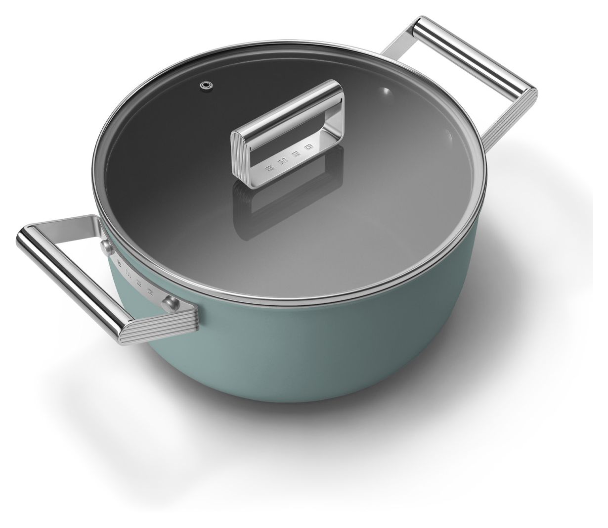 CSF2412EGM Schmortopf 50's Style 24 cm Keramik beschichtet für alle Herdplatten und Backöfen bis 250° mit Glas-Deckel 