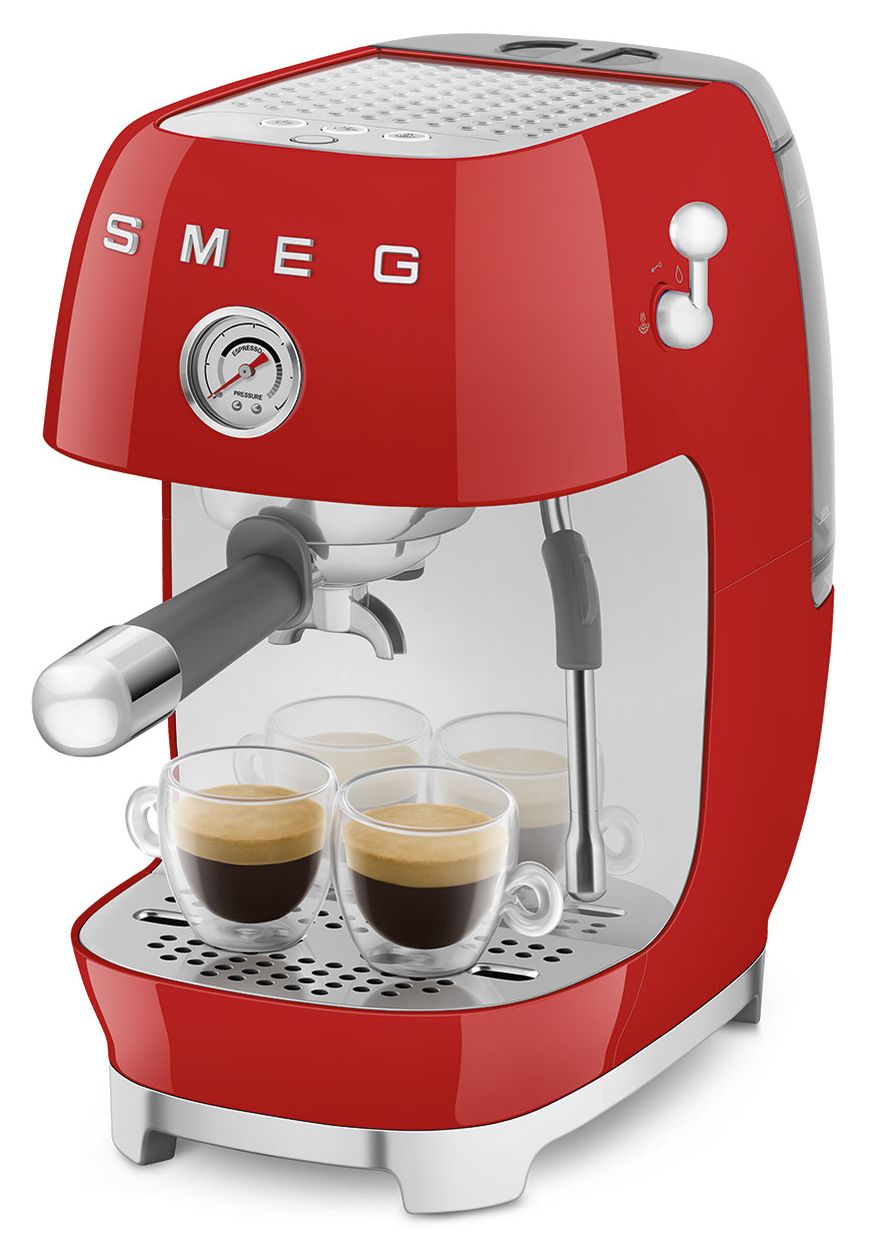 ECF03RDEU Siebträger Kaffeemaschine 15 bar 1480 W  (Rot) 