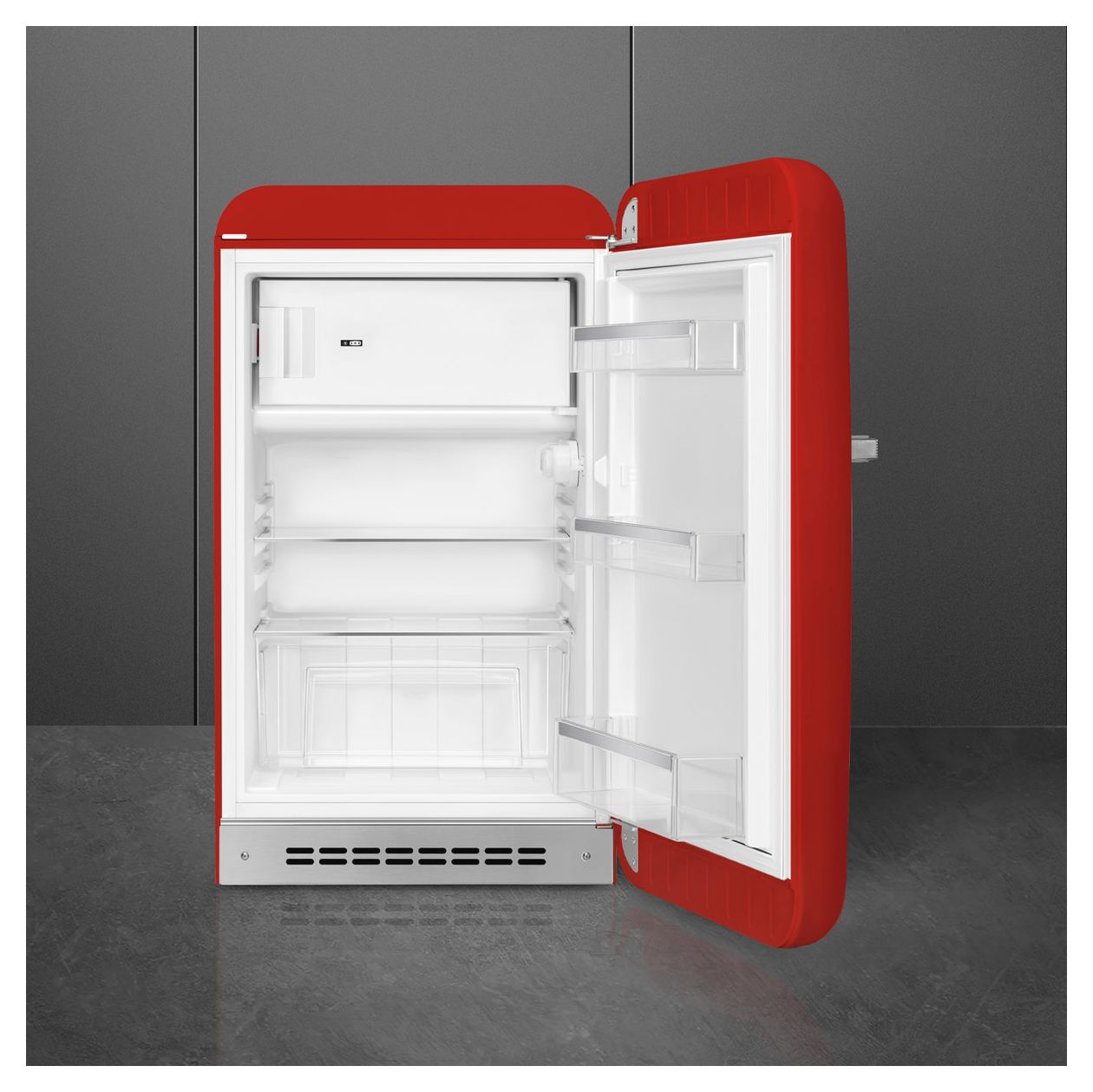 FAB10RRD6 122 l / 105 l Kühlschrank freistehend EEK: D 115 kWh Jahr  (Rot) 