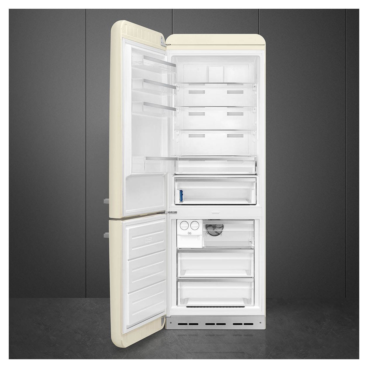 FAB38LCR6 344 l / 137 l Kühl-Gefrierkombi freistehend NoFrost 230 kWh Jahr  (Cremefarben) 