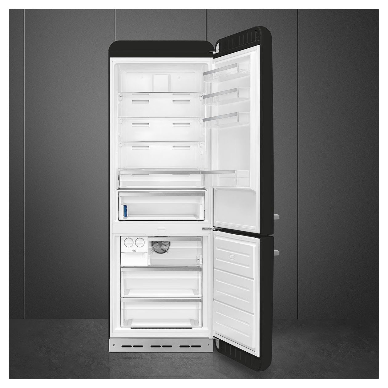 FAB38RBL6 344 l / 137 l Kühl-Gefrierkombi freistehend NoFrost 230 kWh Jahr  (Schwarz) 