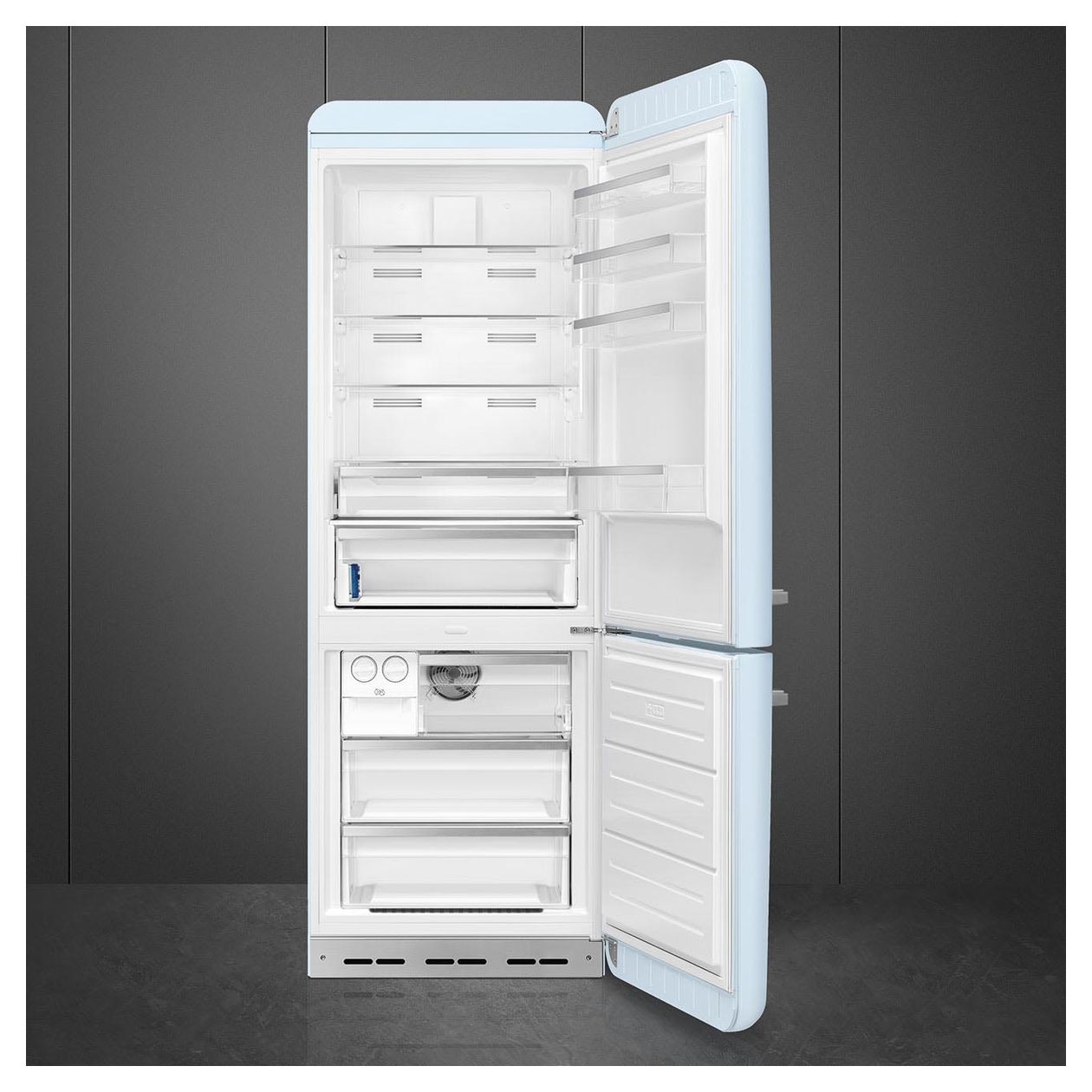 FAB38RPB6 344 l / 137 l Kühl-Gefrierkombi freistehend NoFrost 230 kWh Jahr  (Blau) 