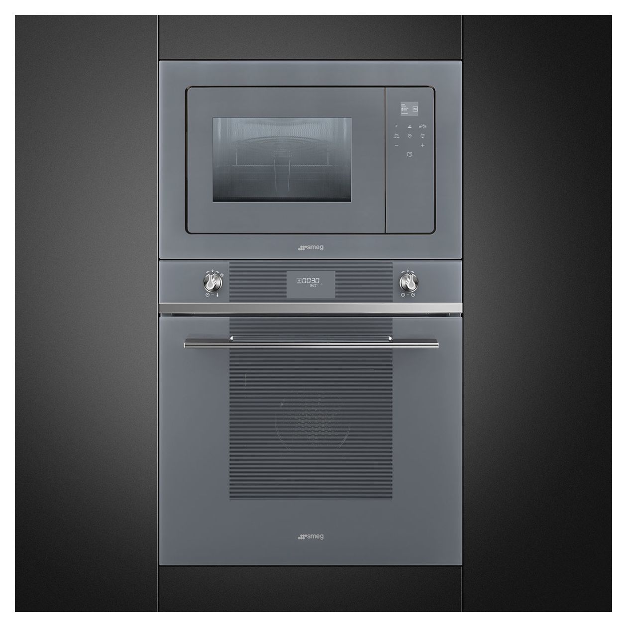 FMI120S2 Einbau-Mikrowelle 800 W Größe: klein Grill (Silber) 