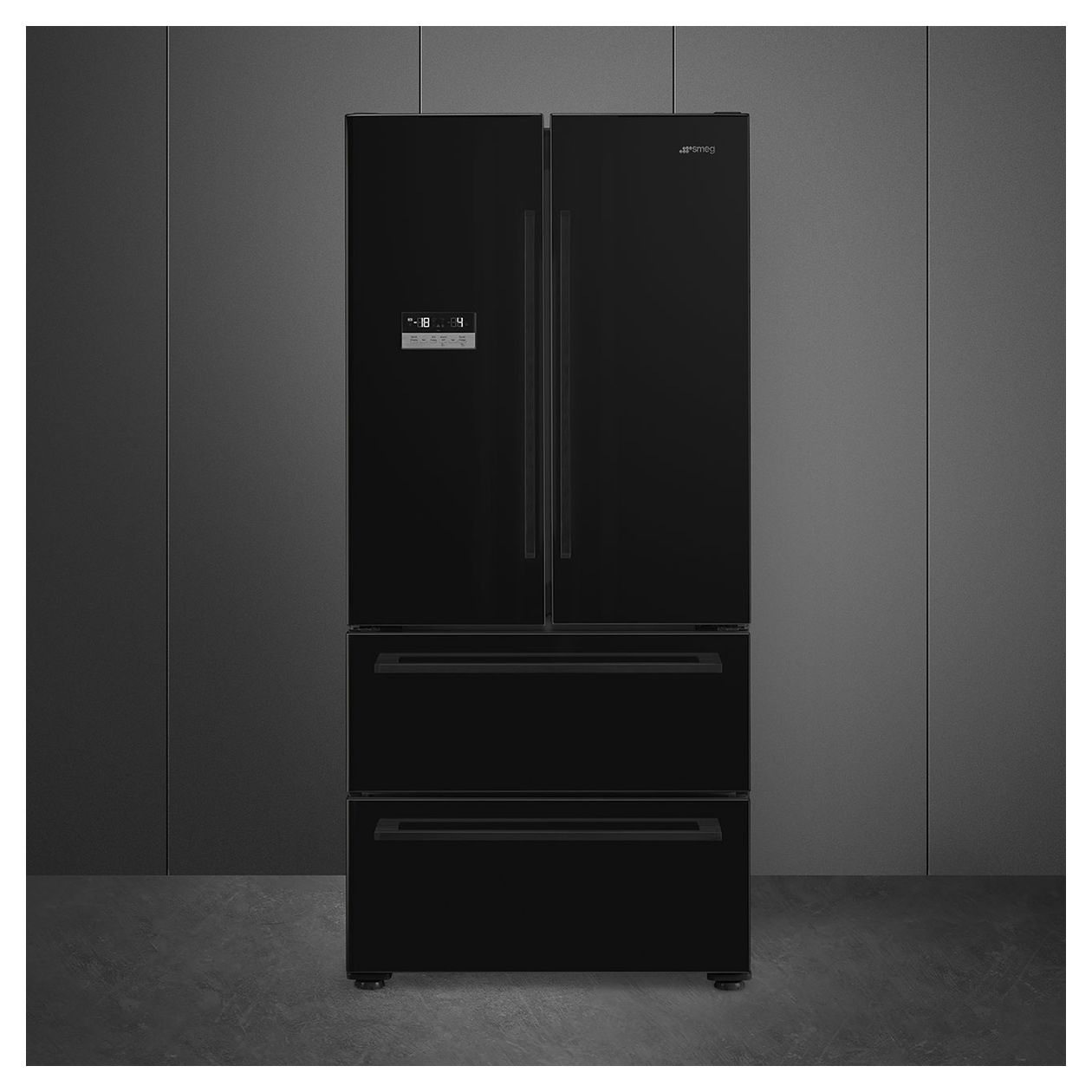 FQ55FNDE 387 l / 152 l Kühl-Gefrierkombi freistehend NoFrost 302 kWh Jahr  (Schwarz) 