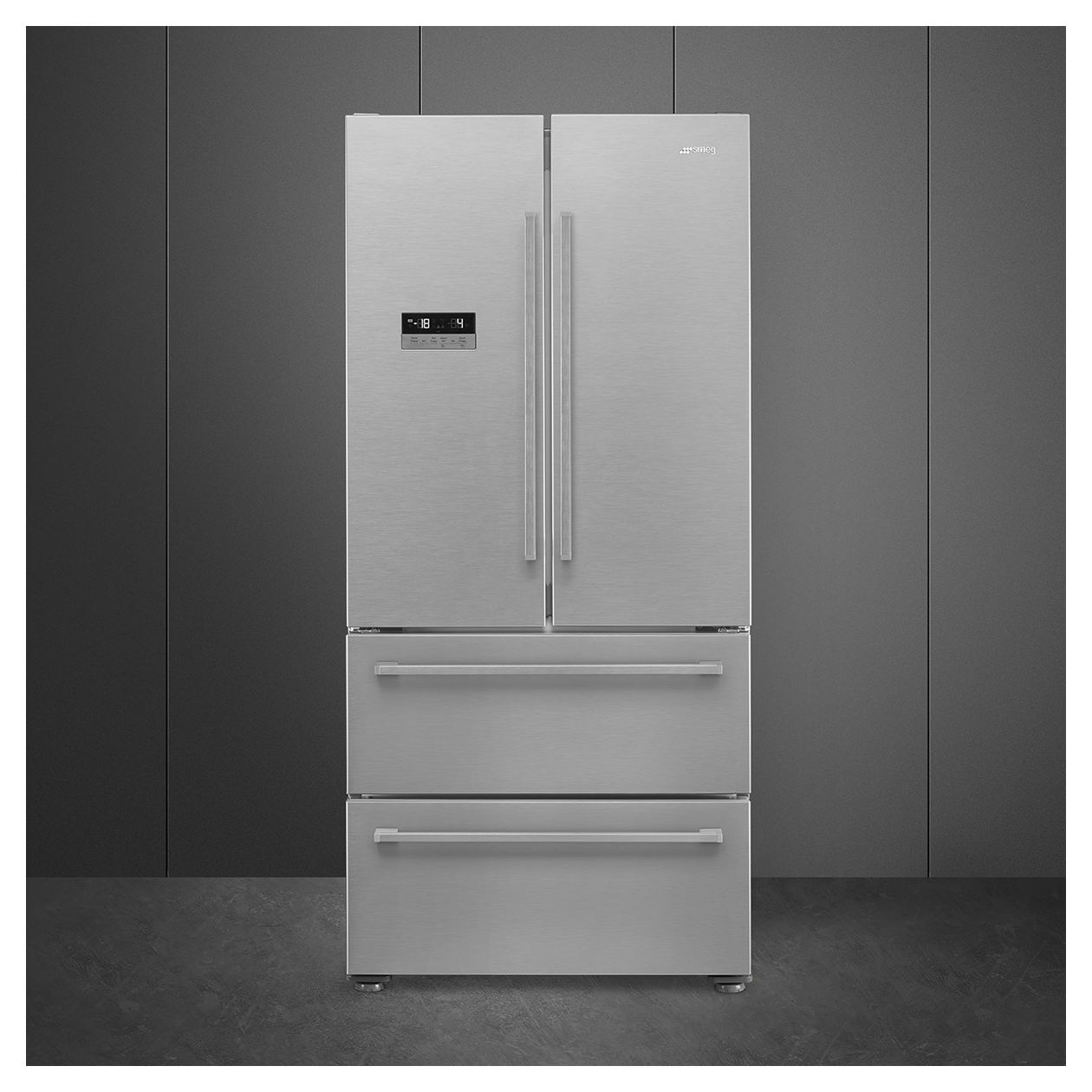 FQ55FXDE 387 l / 152 l Kühl-Gefrierkombi freistehend NoFrost 302 kWh Jahr  (Edelstahl) 