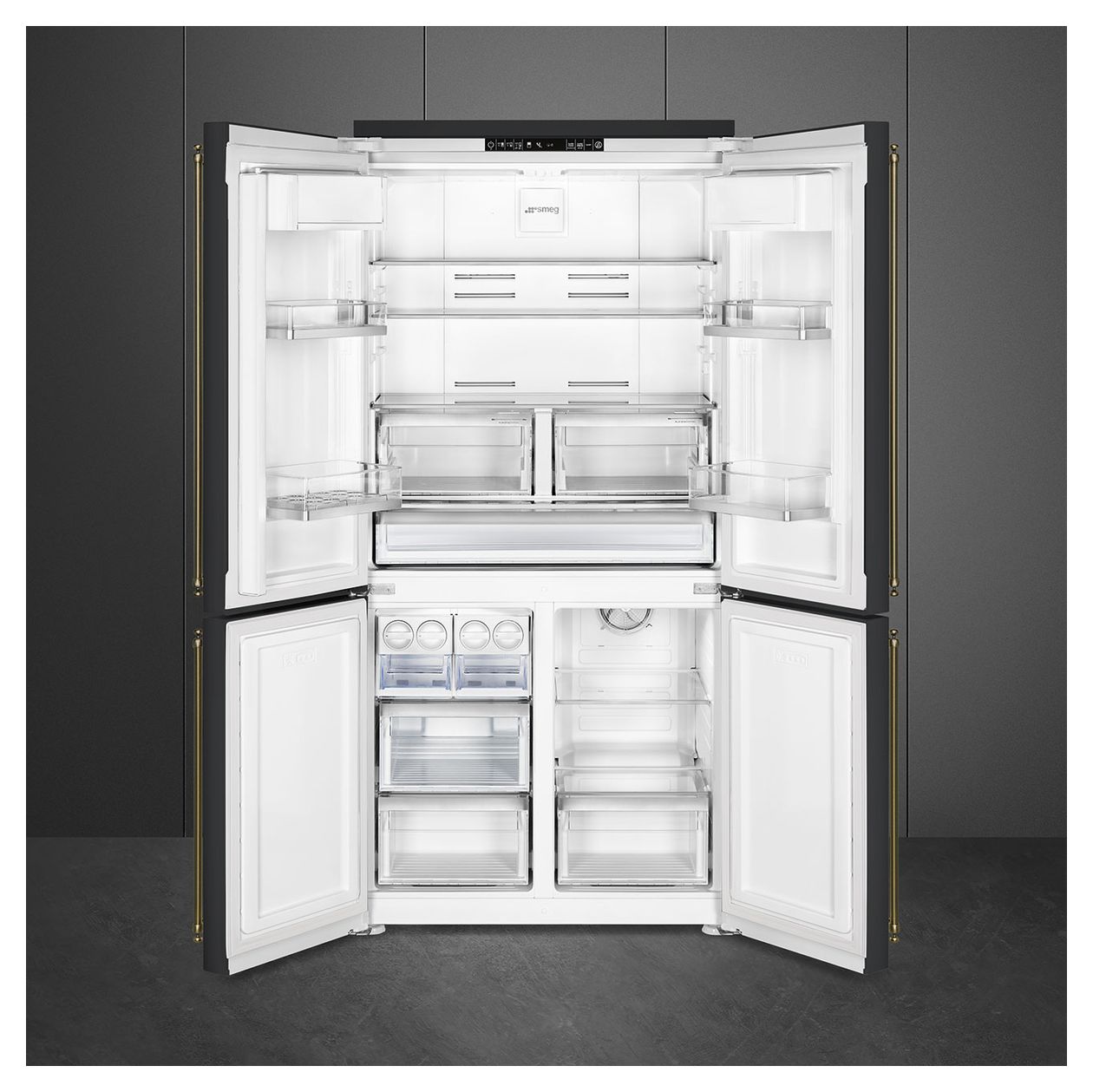 FQ60CAO5 Side-by-Side Kühl-/ Gefrierkombination French Door 385 l / 196 l 415 kWh NoFrost 1870 mm x 915 mm  (Anthrazit) 