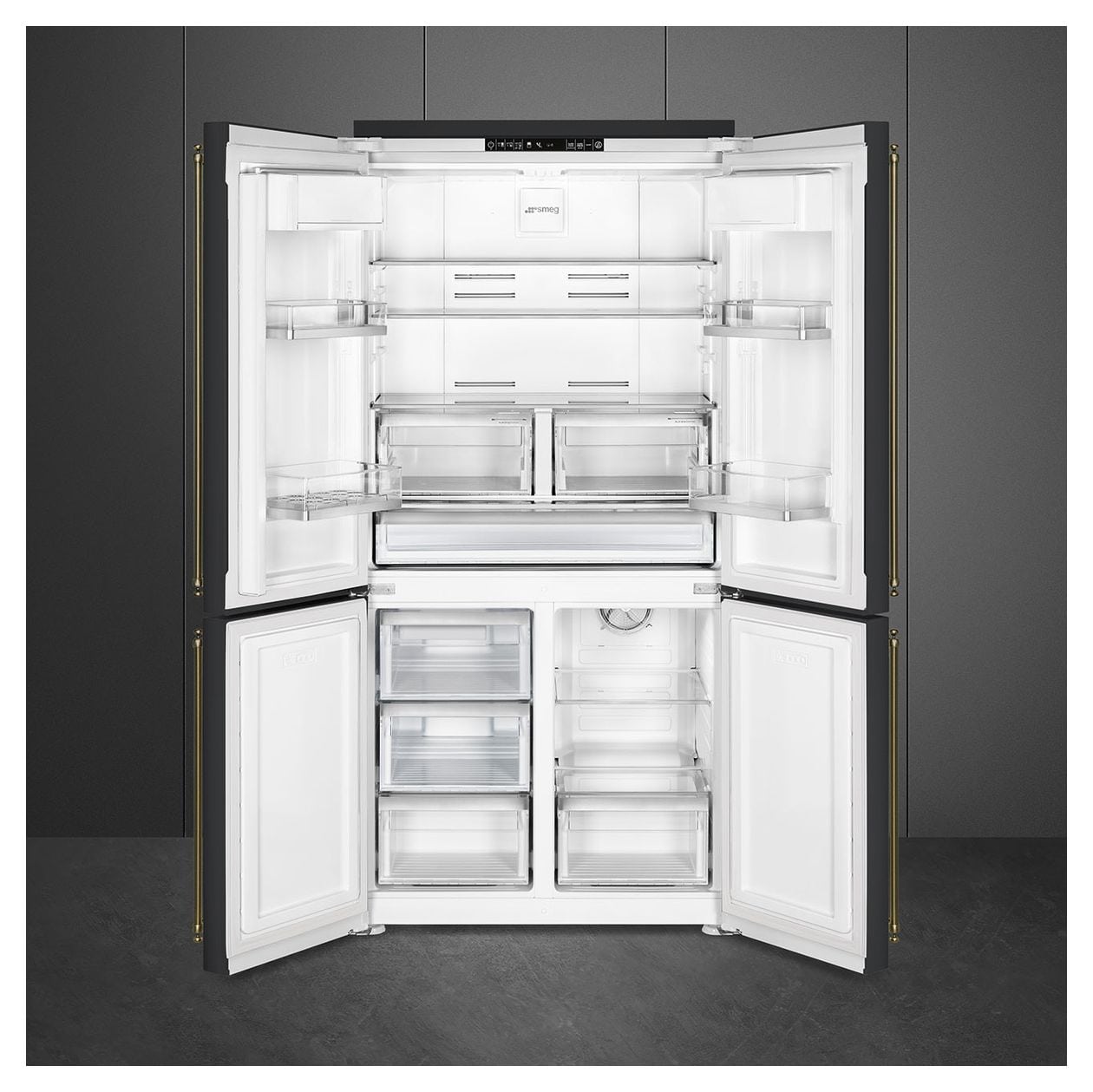 FQ60CAO6 Side-by-Side Kühl-/ Gefrierkombination 376 l / 196 l 338 kWh NoFrost 1870 mm x 915 mm  (Anthrazit) 