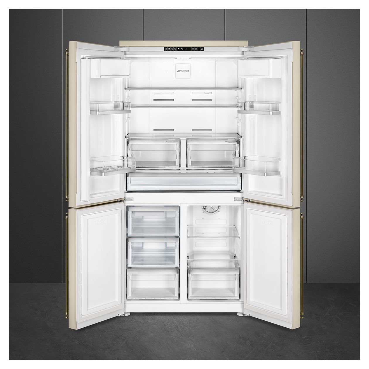 FQ60CPO6 Side-by-Side Kühl-/ Gefrierkombination 376 l / 196 l 338 kWh NoFrost 1870 mm x 915 mm  (Cremefarben) 