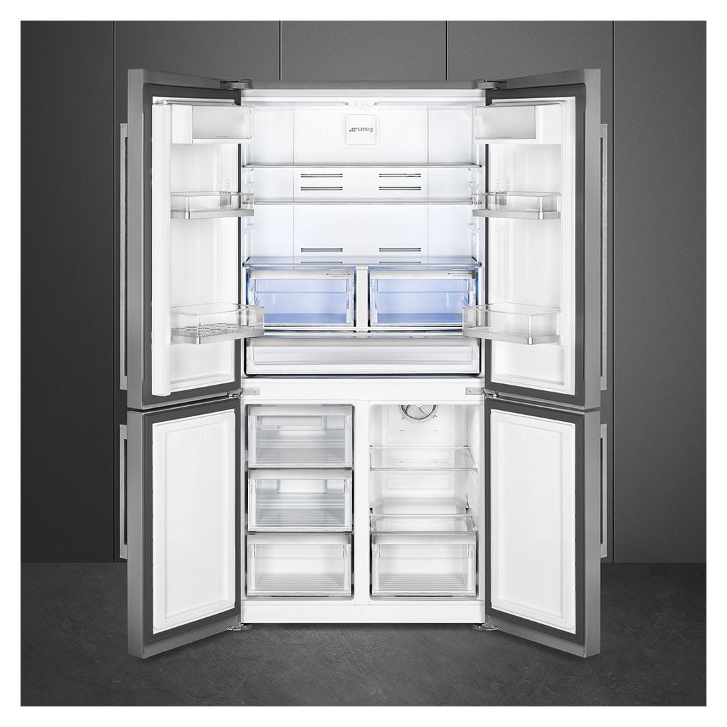 FQ60XDE Side-by-Side Kühl-/ Gefrierkombination French Door 376 l / 196 l 338 kWh NoFrost 1820 mm x 908 mm  (Edelstahl) 