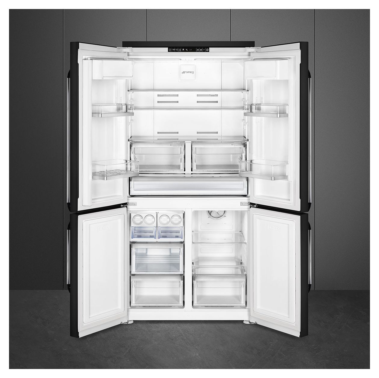 FQ960BL5 Side-by-Side Kühl-/ Gefrierkombination French Door 385 l / 196 l 415 kWh NoFrost 1870 mm x 915 mm  (Schwarz) 