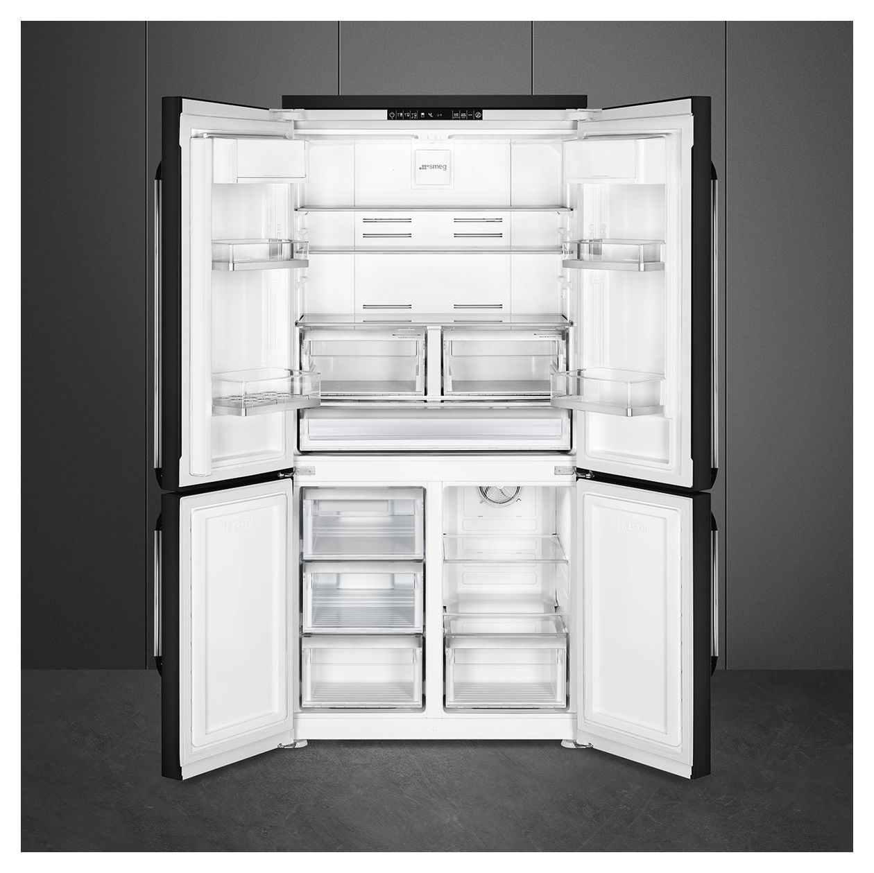 FQ960BL6 Side-by-Side Kühl-/ Gefrierkombination French Door 376 l / 196 l 338 kWh NoFrost 1870 mm x 915 mm  (Schwarz) 