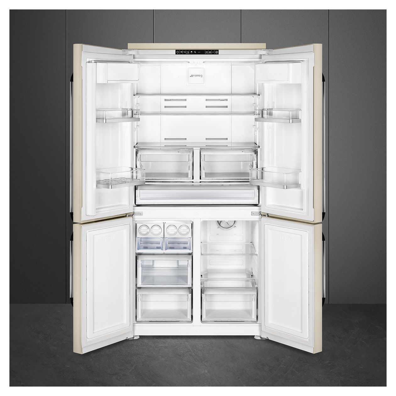 FQ960P5 Side-by-Side Kühl-/ Gefrierkombination 385 l / 196 l 415 kWh NoFrost 1870 mm x 915 mm  (Cremefarben) 