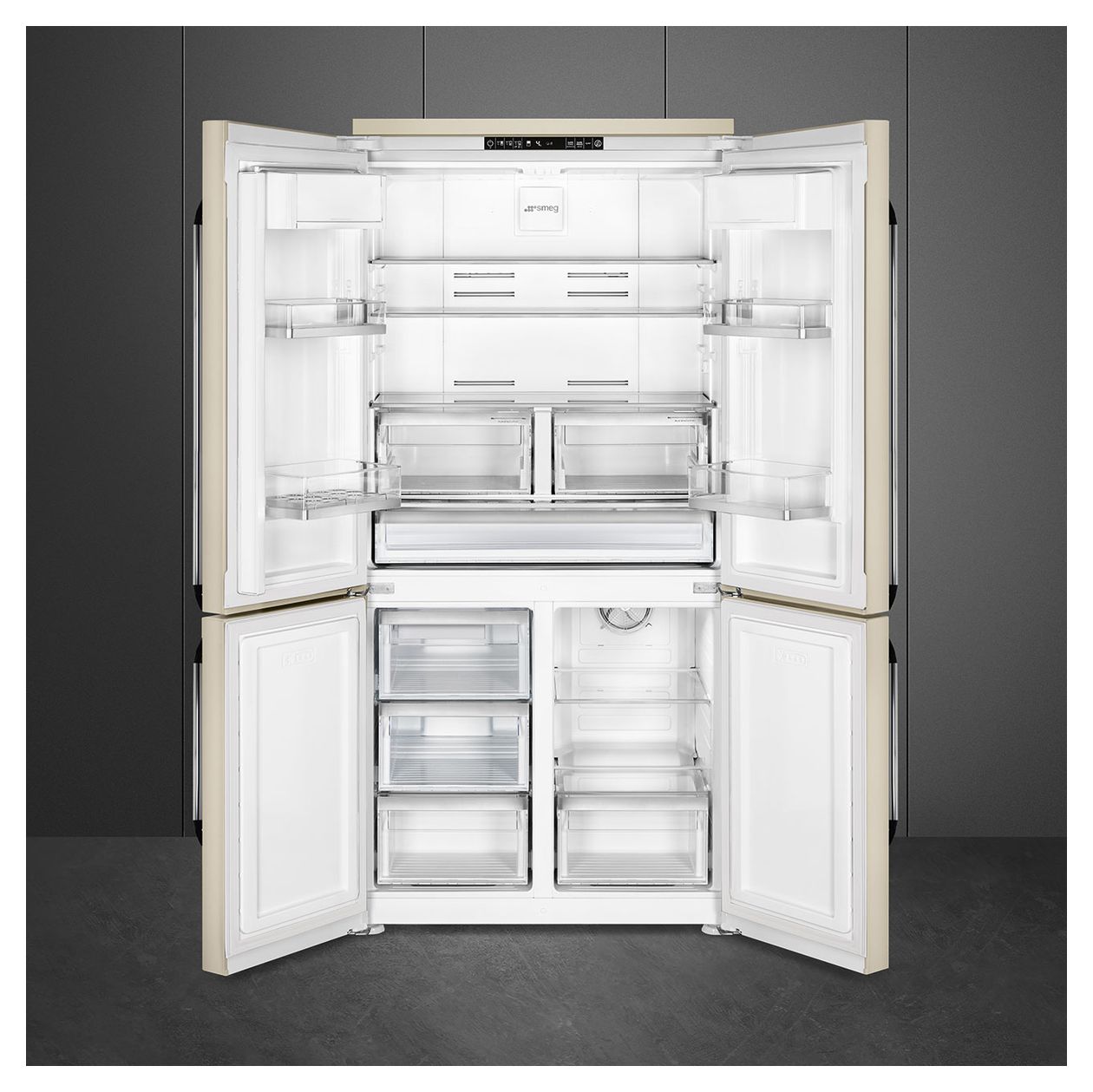 FQ960P6 Side-by-Side Kühl-/ Gefrierkombination 376 l / 196 l 338 kWh NoFrost 1870 mm x 915 mm  (Cremefarben) 