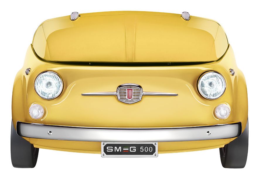 SMEG500G Minibar 109 l / 109 l Tischkühlschrank EEK: F 103 kWh Jahr  (Gelb) 