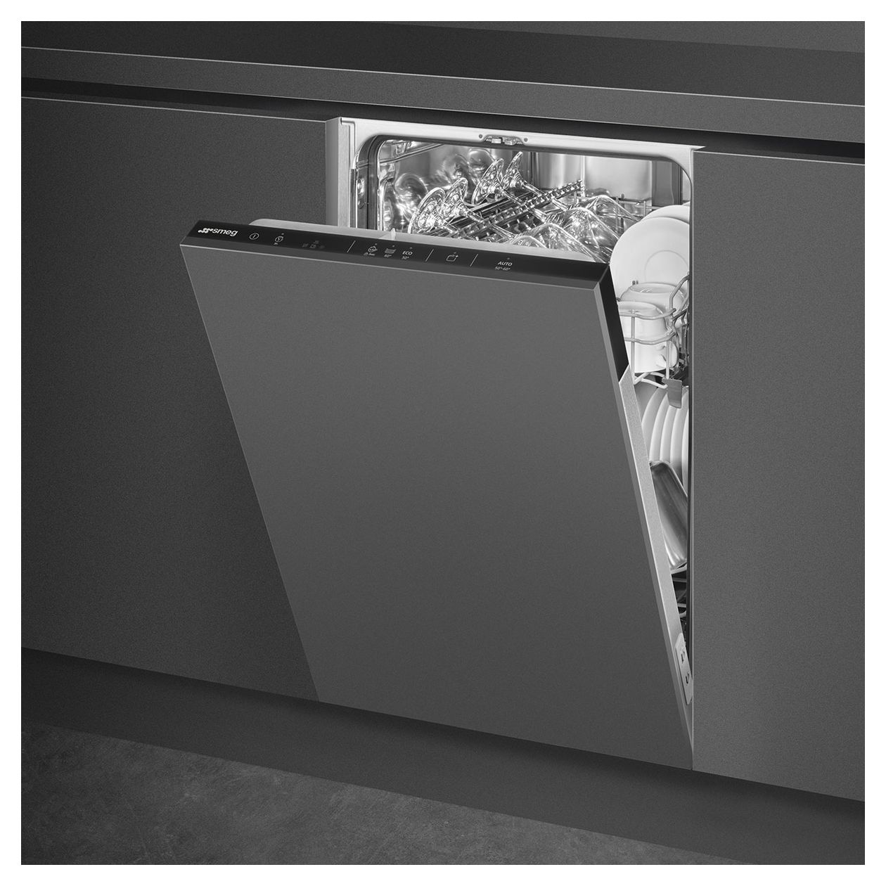 ST4522DIN 45 cm Geschirrspüler vollintegriert (ohne Front) Leise 9 Maßgedecke aquaStop Funktion Kondensations 