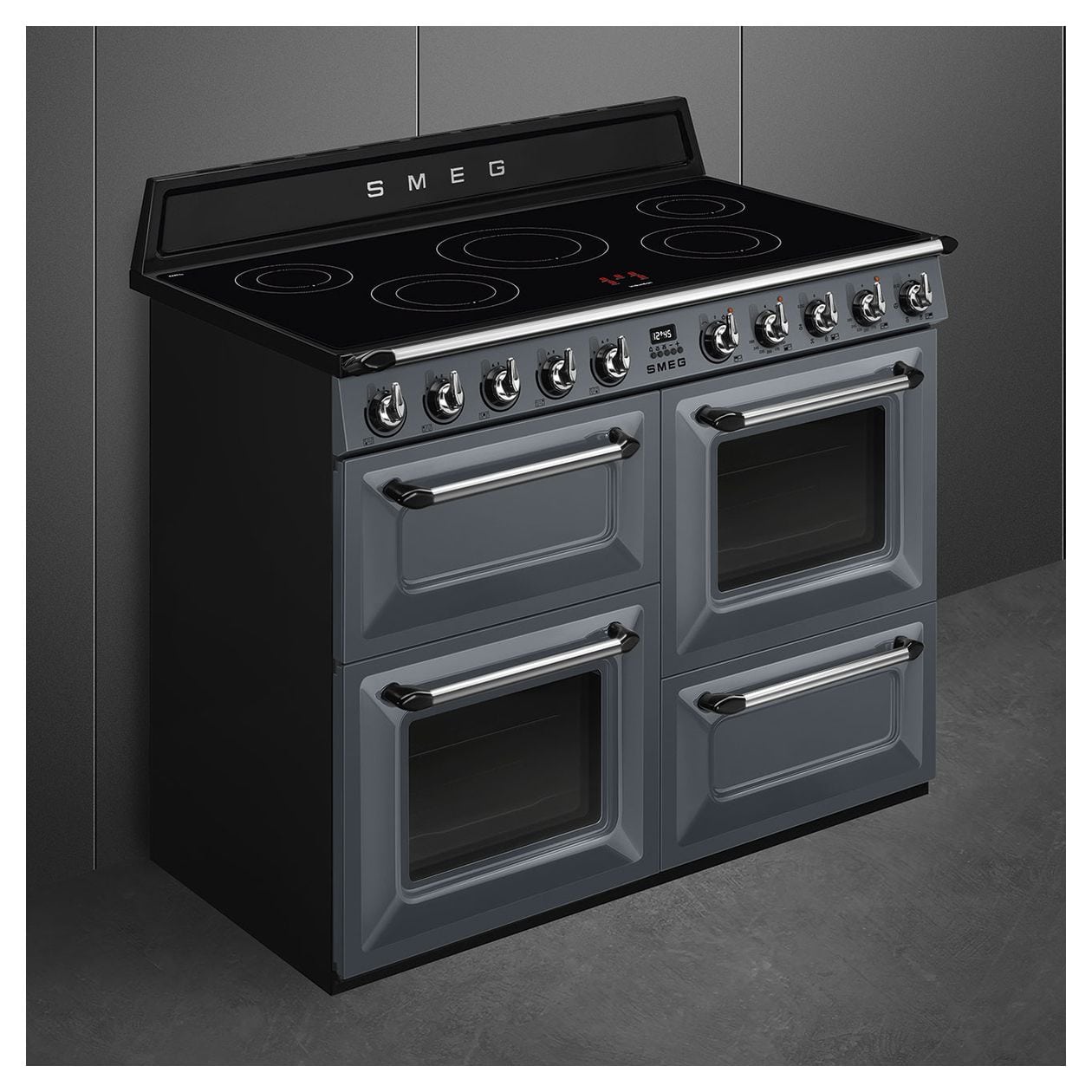 TR4110IGR2 Freistehender Herd Elektro normal 5 Beheizungsarten mit Induktions Kochfeld 