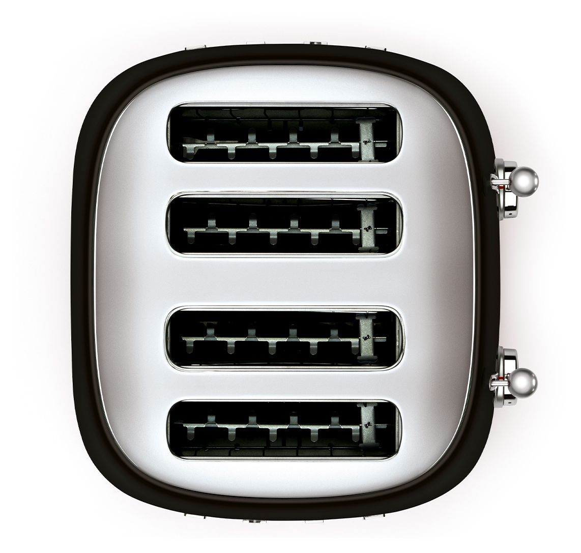 TSF03BLEU Toaster 2000 W 4 Scheibe(n) 6 Stufen  (Schwarz) 