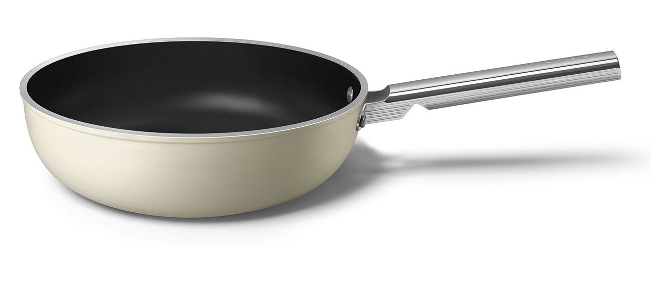 WOF3002CRM Wok 50's Style 30 cm Keramik beschichtet für alle Herdplatten und Backöfen bis 250° Spülmaschinengeeignet 