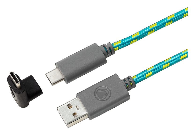Charge:Cable Stecker USB A auf USB C 2,5 m  (Türkis, Gelb) 