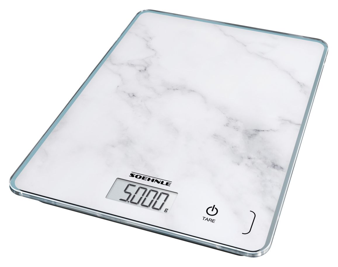 61516 Page Compact 300 Elektronische Küchenwaage bis 5 kg Genauigkeit 1 g  (Marmorfarbe) 